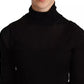 Dolce & Gabbana Black Turtleneck Slim Fit Pullover Sweater
