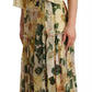 Dolce & Gabbana Multicolor Silk Floral Print Long Maxi Dress