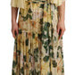 Dolce & Gabbana Multicolor Silk Floral Print Long Maxi Dress