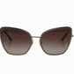 Dolce & Gabbana DG2212 Black Silver Oval Metal Frame Lace Logo Sunglasses