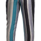 Dolce & Gabbana Blue Striped Silk Tapered Pants