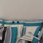 Dolce & Gabbana Blue Striped Silk Tapered Pants