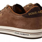 Dolce & Gabbana Brown Suede Logo Low Top Sneakers Men Shoes