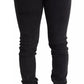 Dolce & Gabbana Gray Running Denim Stretch Logo Skinny Jeans