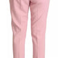 Dolce & Gabbana Pink Wool Mid Waist Tapered Pants