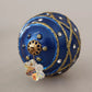 Dolce & Gabbana Gold Brass Blue Christmas Ball Crystal Hook Jewelry Earrings