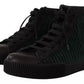 Dolce & Gabbana Green Corduroy High Tops Sneakers Mens Casual Shoes