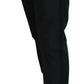 Dolce & Gabbana Blue Skinny Dress Wool Silk Pants