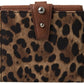 Dolce & Gabbana Brown Leopard French Flap Leather Bifold Cardholder Wallet