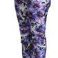Dolce & Gabbana Purple Floral Print Tapered Cotton Pants