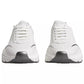 Dolce & Gabbana White Silver DAYMASTER Leather Sneakers Men Shoes