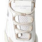 Dolce & Gabbana White Beige Leather Sport DAYMASTER Shoes Sneakers