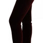 Dolce & Gabbana Bordeaux Velvet Stretch Slim Fit Pants