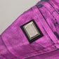 Dolce & Gabbana Purple Leopard Cotton Slim Fit Denim Jeans