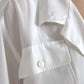 Dolce & Gabbana White Silk Collared 3/4 Sleeves Blouse Top