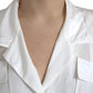 Dolce & Gabbana White Silk Collared 3/4 Sleeves Blouse Top