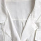 Dolce & Gabbana White Silk Collared 3/4 Sleeves Blouse Top
