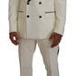 Dolce & Gabbana White Double Breasted 2 Piece SICILIA Suit