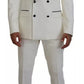 Dolce & Gabbana White Double Breasted 2 Piece SICILIA Suit