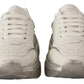 Dolce & Gabbana White Silver Leather Daymaster Sneakers Shoes