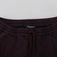 Dolce & Gabbana Bordeaux Cotton Cargo Jogger Sweatpants Pants