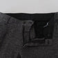 Dolce & Gabbana Gray Chevron Viscose Skinny Pants