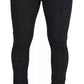 Dolce & Gabbana Gray Chevron Viscose Skinny Pants