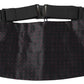 Dolce & Gabbana Black Silk Dotted Waist Tuxedo Belt Cummerbund