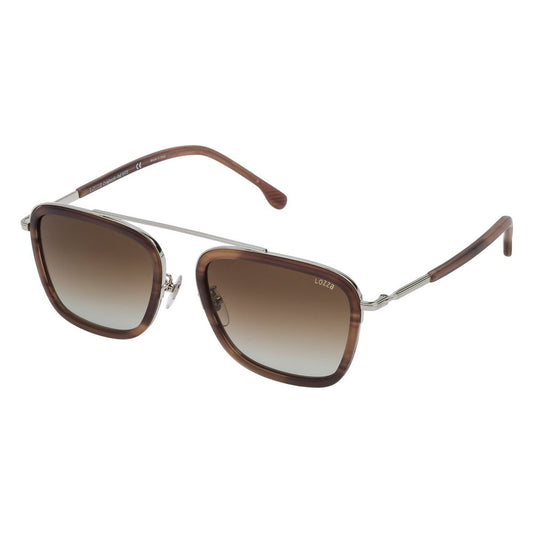 Lozza Brown Metal Sunglasses