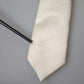Dolce & Gabbana Off White Satin Silk Classic Men Necktie