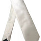 Dolce & Gabbana Off White Satin Silk Classic Men Necktie