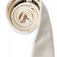 Dolce & Gabbana Off White Satin Silk Classic Men Necktie