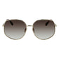 Salvatore Ferragamo Gold Metal Sunglasses