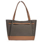 Michael Kors Reed Large Belted Tote Shoulder Bag Purse Brown