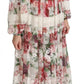 Dolce & Gabbana Multicolor Floral Maxi Sheath Dress