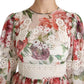 Dolce & Gabbana Multicolor Floral Maxi Sheath Dress