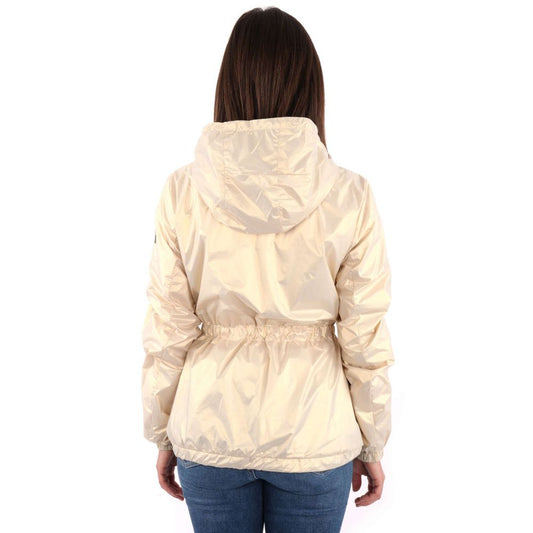 Yes Zee Beige Nylon Jackets & Coat