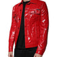 Dolce & Gabbana Red Polyester Button Down Collared Jacket