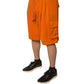 Dolce & Gabbana Orange Cotton Men Casual Cargo Bermuda Shorts