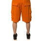 Dolce & Gabbana Orange Cotton Men Casual Cargo Bermuda Shorts