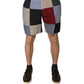 Dolce & Gabbana Multicolor Patchwork Linen Men Chino Shorts