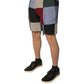 Dolce & Gabbana Multicolor Patchwork Linen Men Chino Shorts