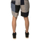 Dolce & Gabbana Multicolor Patchwork Linen Men Chino Shorts