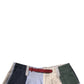 Dolce & Gabbana Multicolor Patchwork Linen Men Chino Shorts