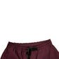Dolce & Gabbana Maroon Cotton Mid Waist Bermuda Shorts