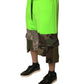 Dolce & Gabbana Green Patchwork Cargo Bermuda Shorts