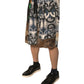 Dolce & Gabbana Multicolor Patchwork Linen Bermuda Shorts
