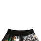 Dolce & Gabbana Multicolor Patchwork Linen Bermuda Shorts