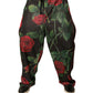 Dolce & Gabbana Black Floral Polyester Jogger Sweatpants Pants