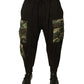 Dolce & Gabbana Black Camouflage Cotton Jogger Cargo Pants